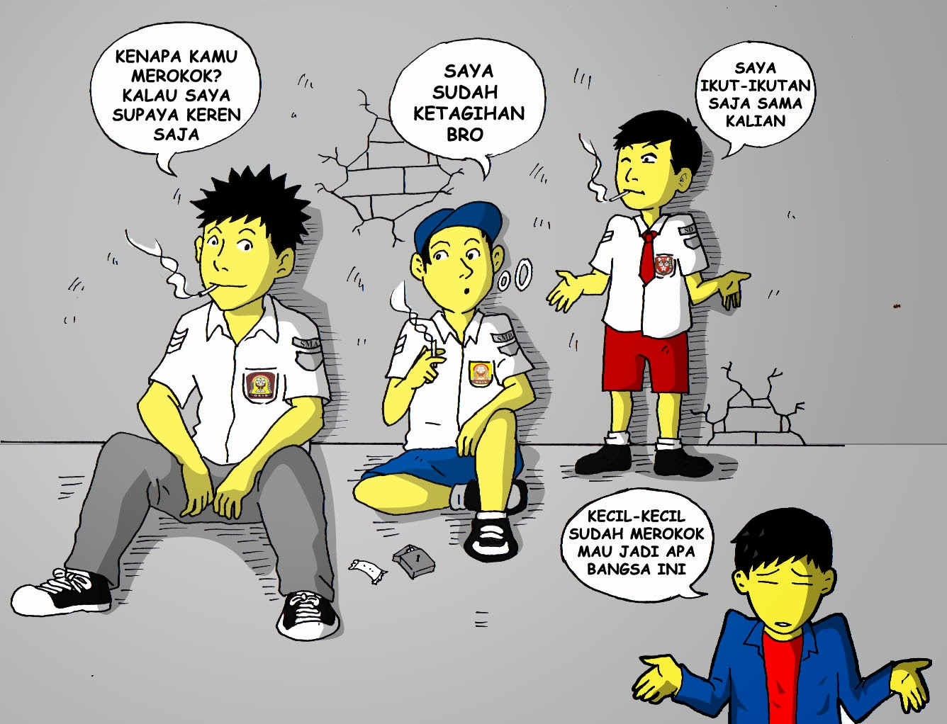 Detail Gambar Karikatur Tentang Kenakalan Remaja Nomer 7