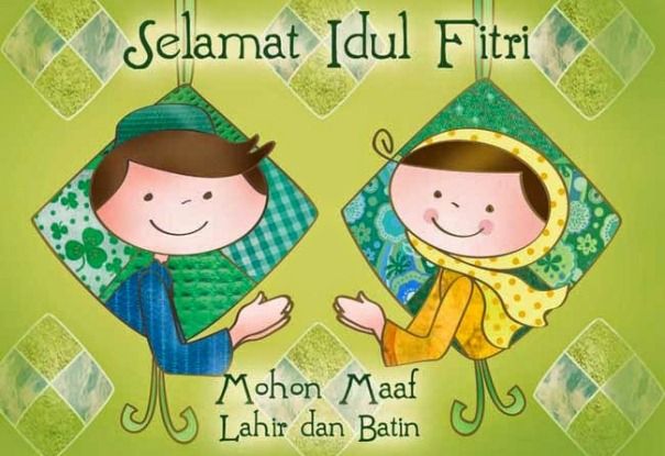 Detail Gambar Karikatur Ucapan Lebaran Nomer 8