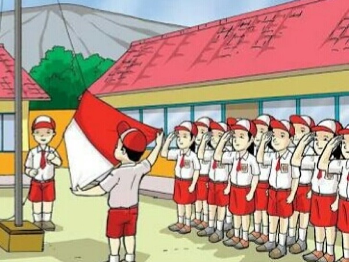 Gambar Karikatur Upacara Bendera - KibrisPDR