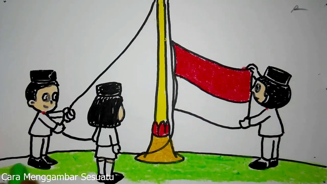 Detail Gambar Karikatur Upacara Bendera Nomer 39