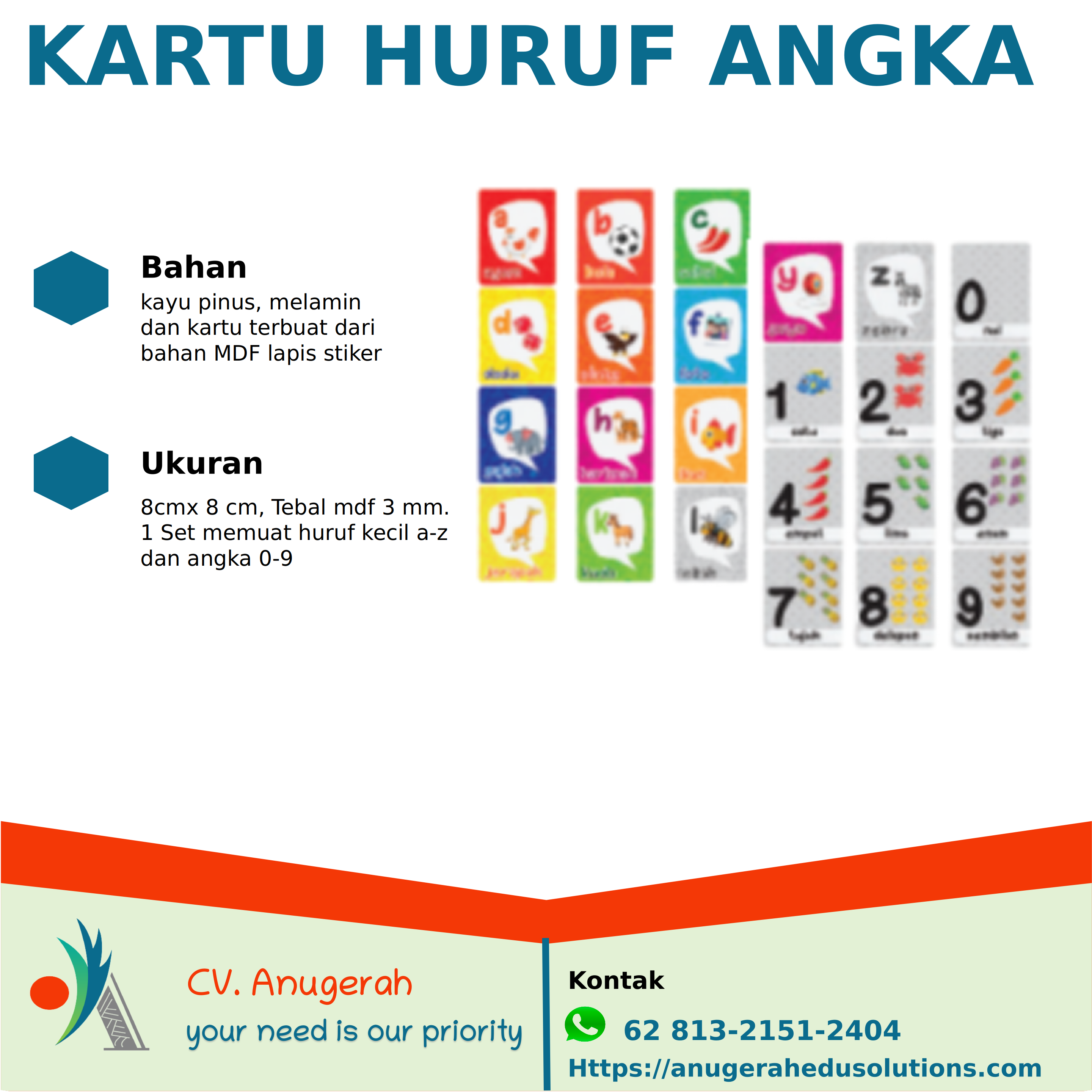 Detail Gambar Kartu Huruf Nomer 48