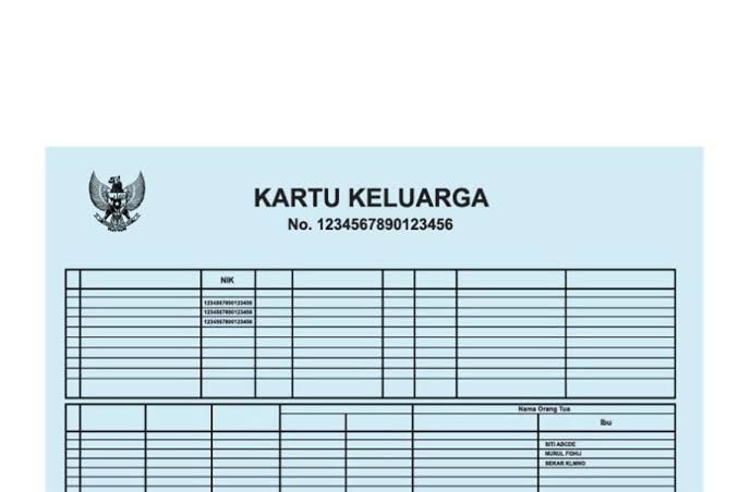 Detail Gambar Kartu Keluarga Nomer 28