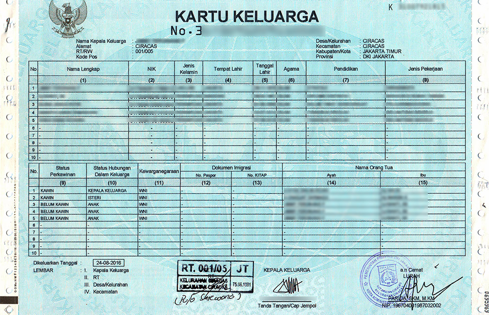 Detail Gambar Kartu Keluarga Jakarta Nomer 20