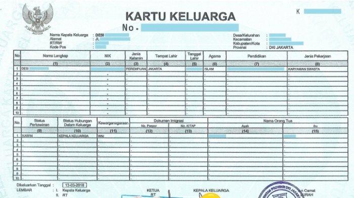 Detail Gambar Kartu Keluarga Jakarta Nomer 9