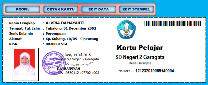 Detail Gambar Kartu Pelajar Sd Nomer 41