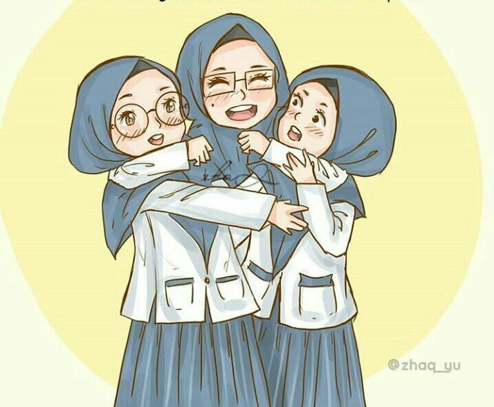 Detail Gambar Kartun 3 Sahabat Berhijab Nomer 7