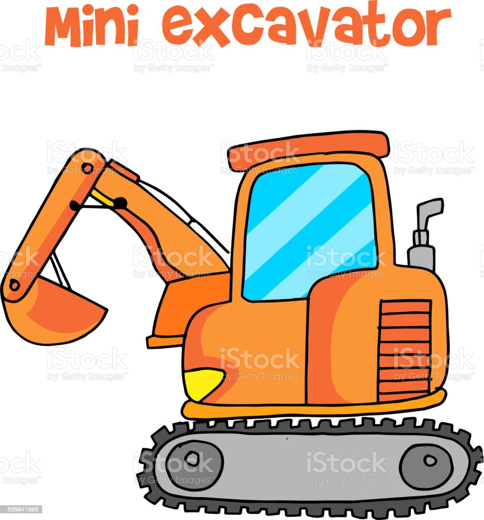 Detail Gambar Kartun Alat Berat Excavator Nomer 10