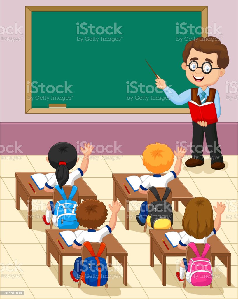 Detail Gambar Kartun Anak Belajar Di Kelas Nomer 12