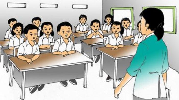 Detail Gambar Kartun Anak Belajar Di Kelas Nomer 8