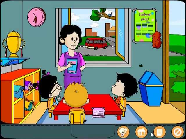 Detail Gambar Kartun Anak Belajar Di Kelas Nomer 9