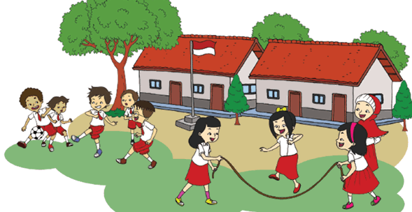 Gambar Kartun Anak Bermain Di Halaman Sekolah - KibrisPDR