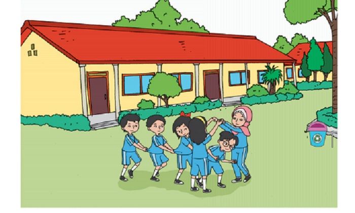 Detail Gambar Kartun Anak Bermain Di Halaman Sekolah Nomer 2