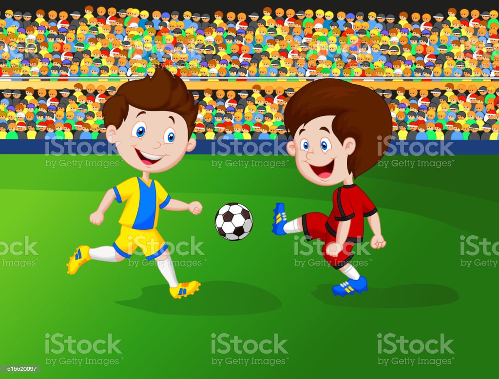 Detail Gambar Kartun Anak Bermain Sepak Bola Nomer 4