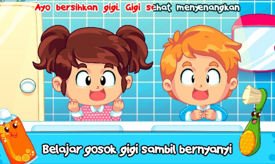 Detail Gambar Kartun Anak Gosok Gigi Nomer 21