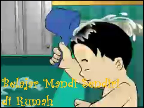 Detail Gambar Kartun Anak Mandi Mandiri Versi Tk Nomer 2