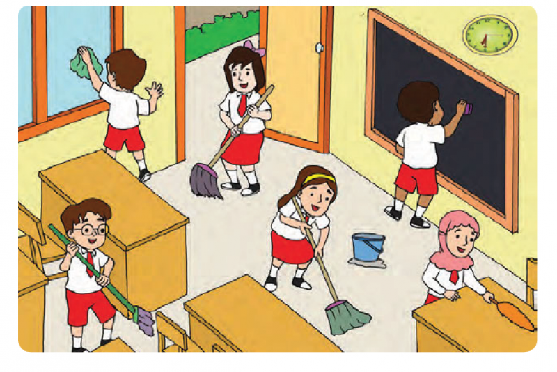 Detail Gambar Kartun Anak Membereskan Ruang Kelas Nomer 11
