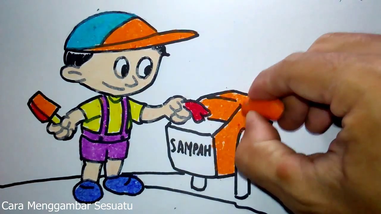 Detail Gambar Kartun Anak Membuang Sampah Di Tempatnya Nomer 25