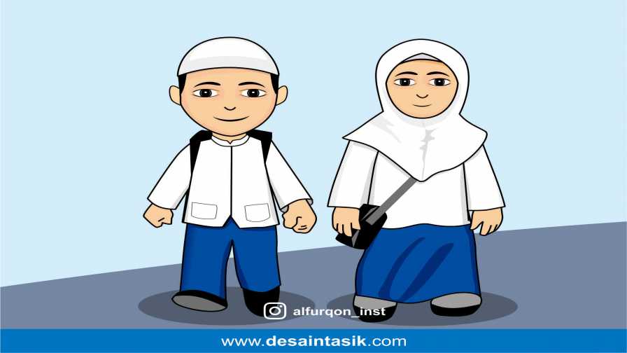 Gambar Kartun Anak Merapikan Baju Sekolah - KibrisPDR