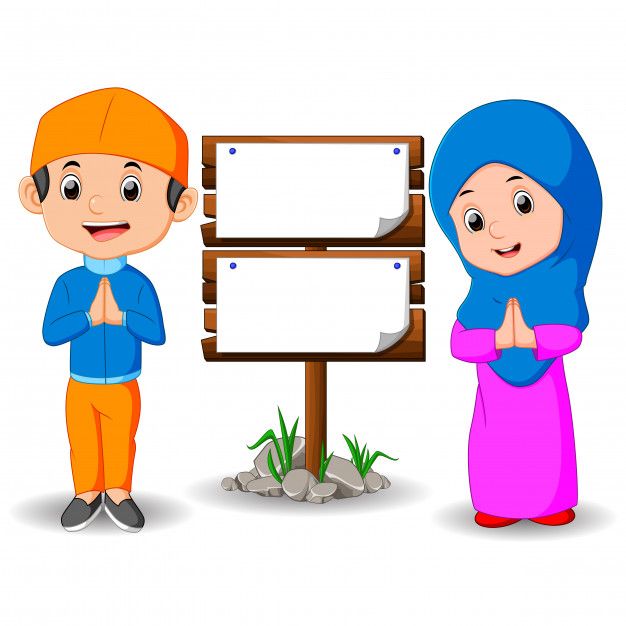 Detail Gambar Kartun Anak Muslim Belajar Nomer 10