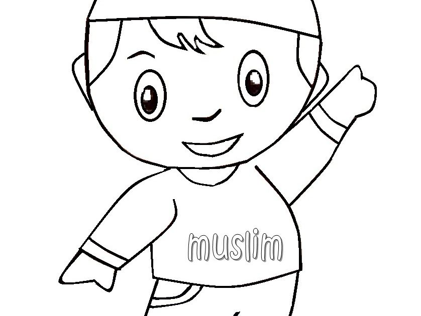 Detail Gambar Kartun Anak Muslim Hitam Putih Nomer 31