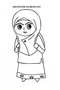 Detail Gambar Kartun Anak Muslim Hitam Putih Nomer 54