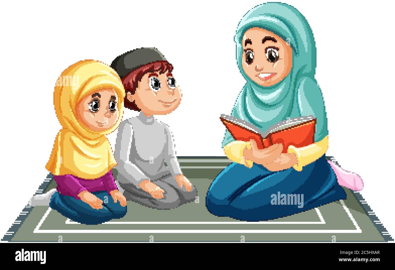 Detail Gambar Kartun Anak Muslim Mengaji Nomer 48
