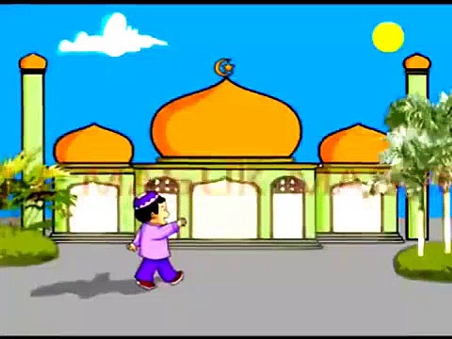 Detail Gambar Kartun Anak Muslim Pergi Ke Masjid Nomer 2