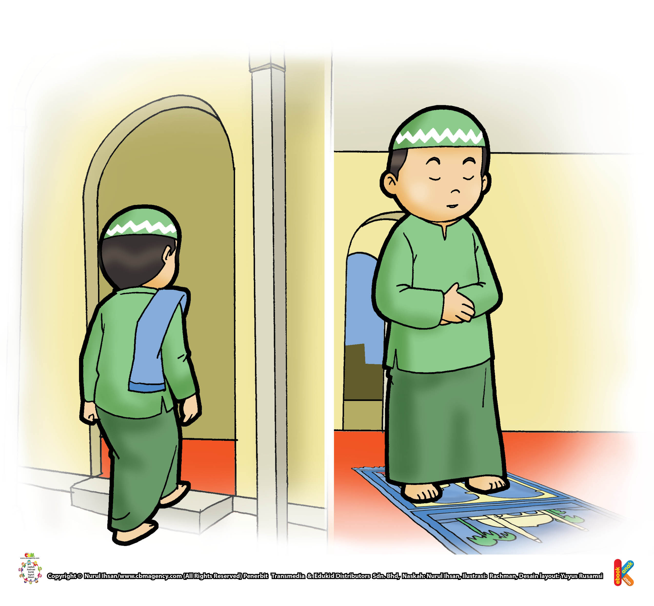 Detail Gambar Kartun Anak Muslim Pergi Ke Masjid Nomer 12