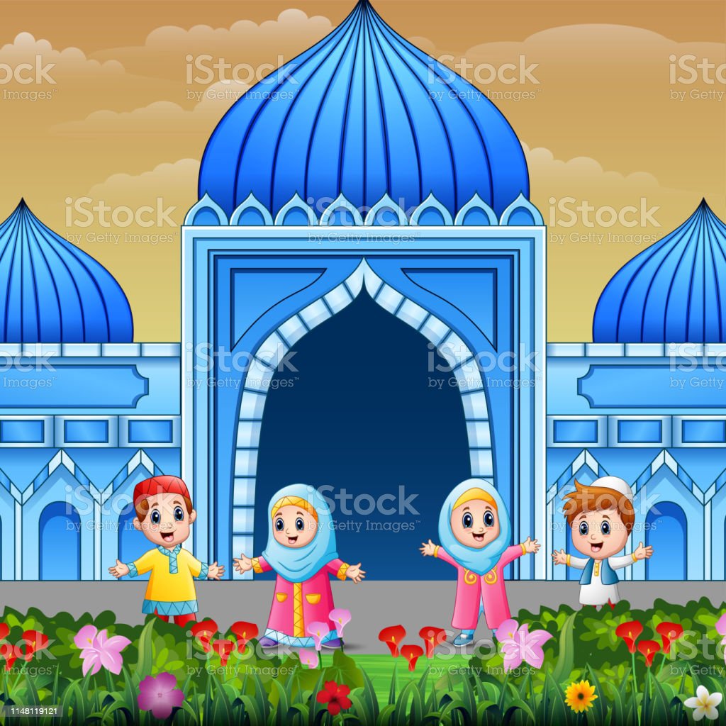 Detail Gambar Kartun Anak Muslim Pergi Ke Masjid Nomer 50