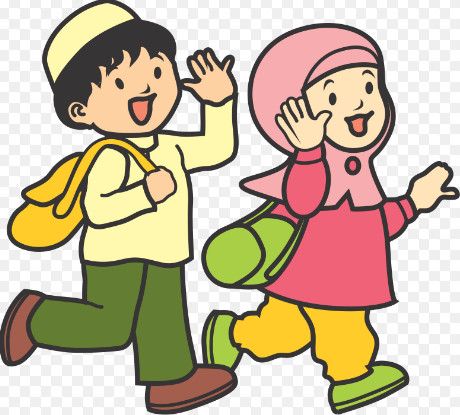 Detail Gambar Kartun Anak Muslim Sekolah Nomer 21