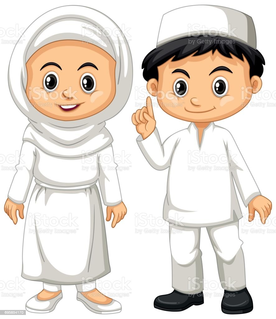 Detail Gambar Kartun Anak Muslim Vector Nomer 47