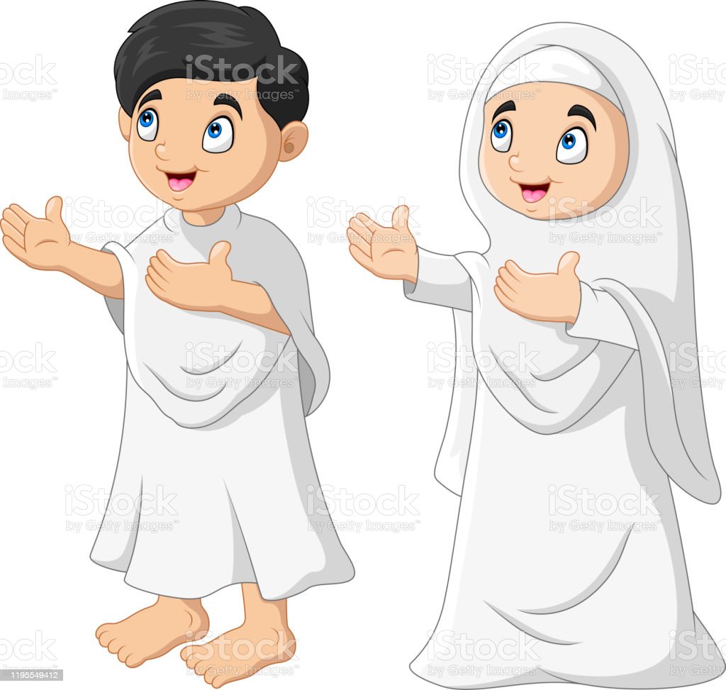 Detail Gambar Kartun Anak Muslim Vector Nomer 48