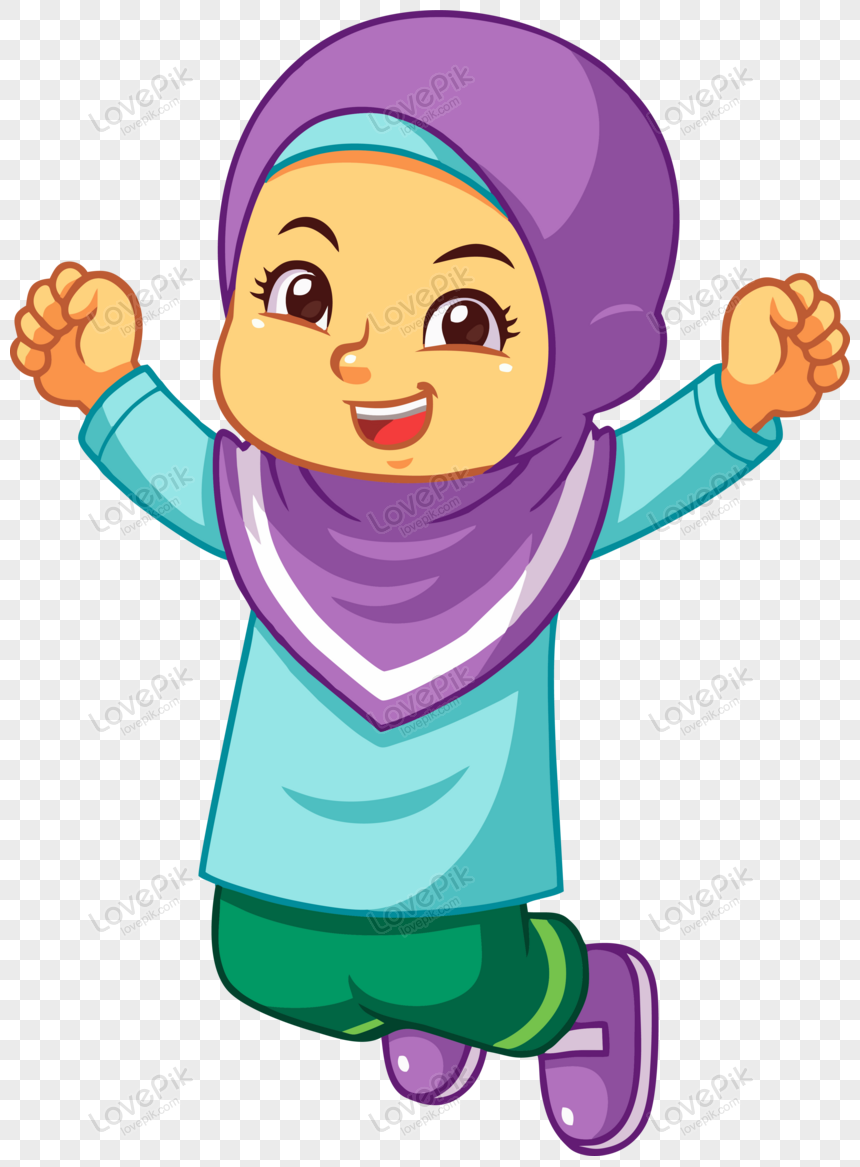 Detail Gambar Kartun Anak Muslim Vector Nomer 52