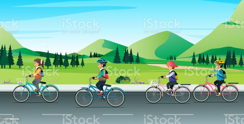 Detail Gambar Kartun Anak Naik Sepeda Nomer 29