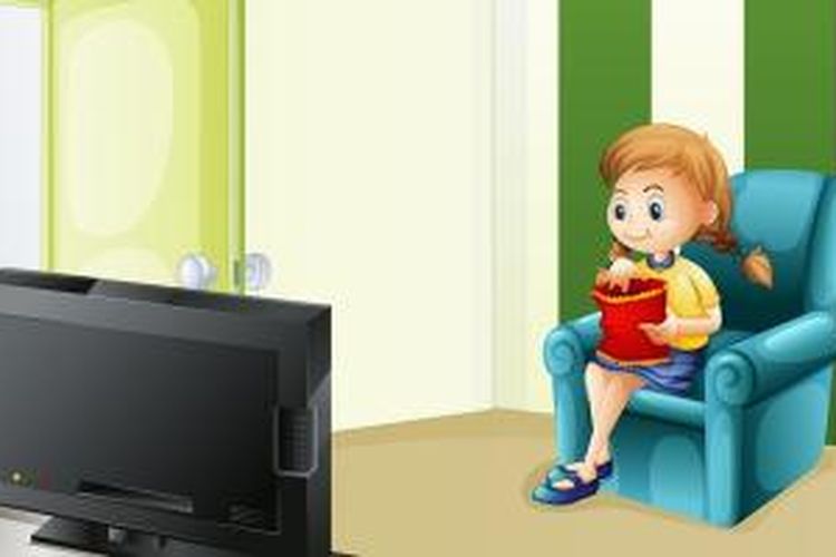 Gambar Kartun Anak Nonton Televisi - KibrisPDR