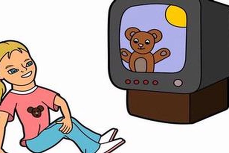 Detail Gambar Kartun Anak Nonton Televisi Nomer 5