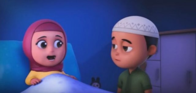 Detail Gambar Kartun Anak Pakai Peci Dan Jilbab Nomer 17