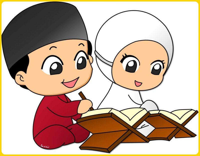 Detail Gambar Kartun Anak Pakai Peci Dan Jilbab Nomer 4