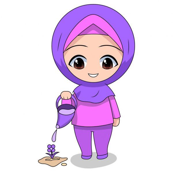 Detail Gambar Kartun Anak Perempuan Muslim Nomer 37