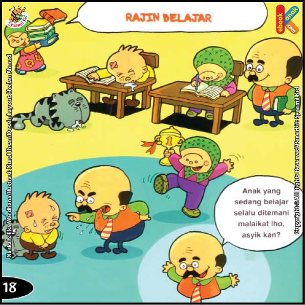 Detail Gambar Kartun Anak Rajin Belajar Nomer 27