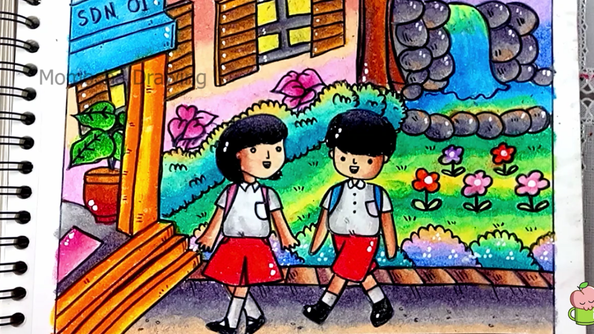 Detail Gambar Kartun Anak Sd Berangkat Ke Sekolah Nomer 24