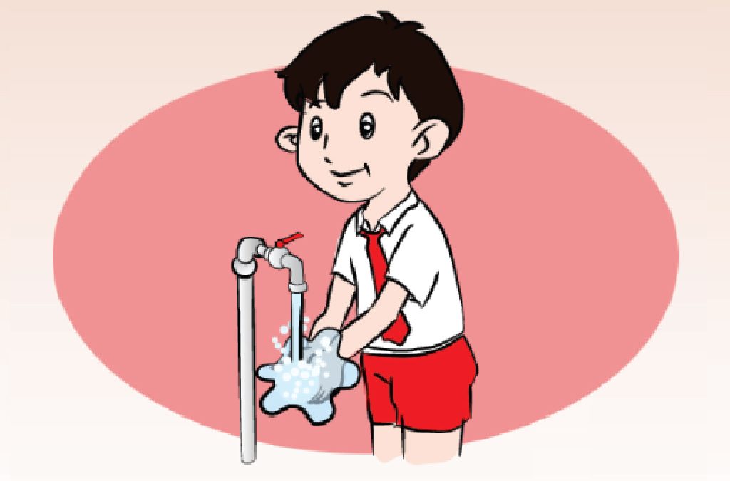 Detail Gambar Kartun Anak Sedang Cuci Tangan Nomer 41