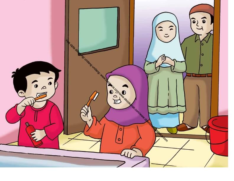 Detail Gambar Kartun Anak Sedang Gosok Gigi Nomer 11