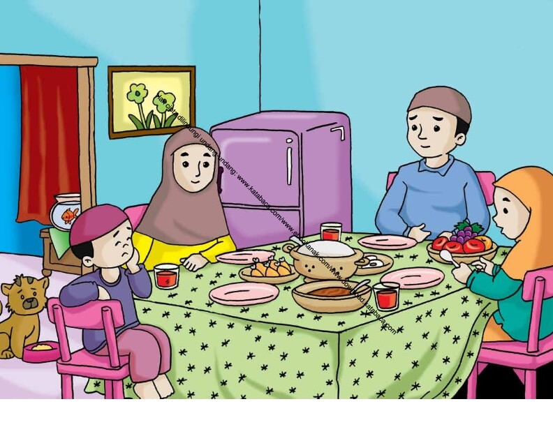 Detail Gambar Kartun Anak Sedang Makan Nomer 19