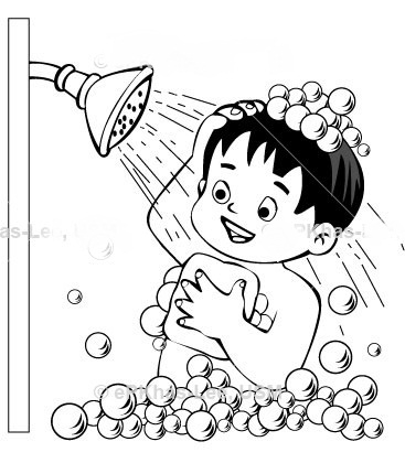 Detail Gambar Kartun Anak Sedang Mandi Nomer 10