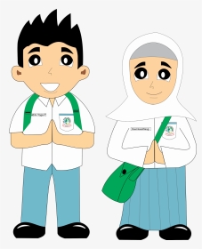 Detail Gambar Kartun Anak Sekolah Berjilbab Nomer 16