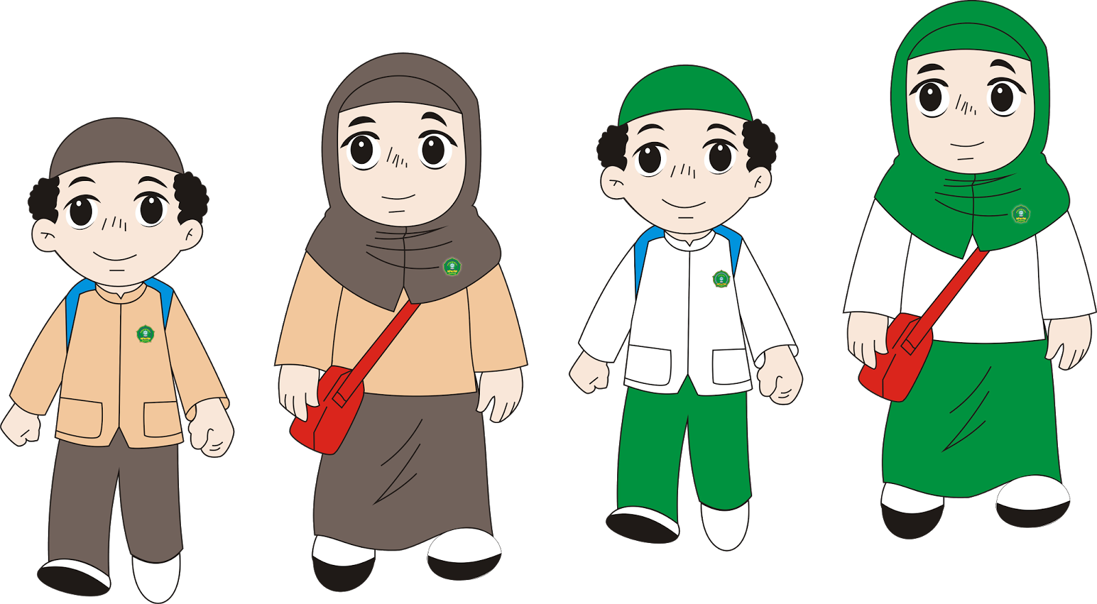 Detail Gambar Kartun Anak Sekolah Berjilbab Nomer 5