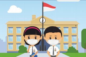 Detail Gambar Kartun Anak Sekolah Pakai Masker Nomer 40