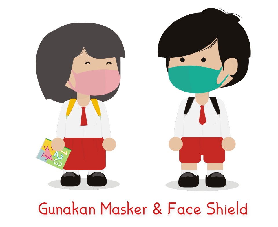 Detail Gambar Kartun Anak Sekolah Pakai Masker Nomer 9