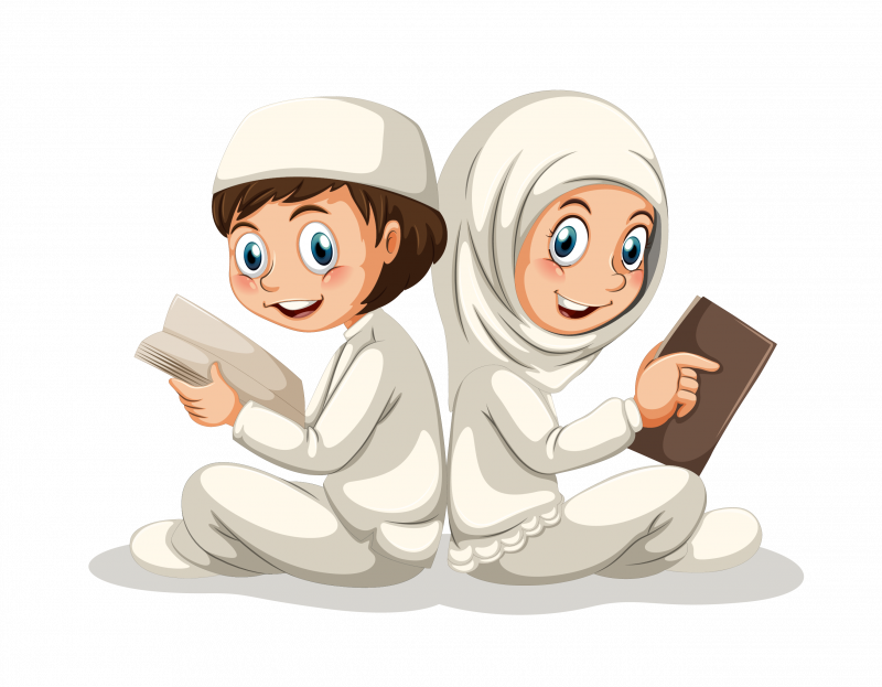 Detail Gambar Kartun Baca Al Quran Anak Nomer 26